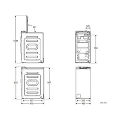 Máquina de lavar roupa ok. OWM 6213 C Carga Superior 6kg 1200rpm Classe C Motor AC Branco