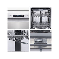 Máquina de Lavar Loiça Hisense HS623D10X Livre Instalação 14 Serviços Classe D Motor Inverter Inox