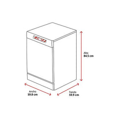 Máquina de Lavar Loiça Hisense HS623D10X Livre Instalação 14 Serviços Classe D Motor Inverter Inox