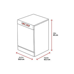 Máquina de Lavar Loiça AEG FFB64617ZM Série 6000 Independente 13 Conjuntos Classe C AirDry Inox