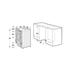Máquina de Lavar e Secar Hisense WD3M841BWIES Integrável 8kg/6kg 1400rpm Classe E/B Inverter