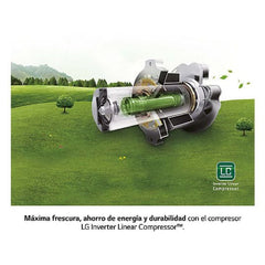 Arca congeladora vertical LG GFM61MBCSF, 324 litros, 186 cm, Total No Frost, aço inoxidável anti-impressão digital.