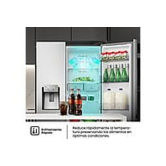 Frigorífico Hisense RS818N4TIE1 estilo americano Total No Frost, 636L, com doseador, SEM LIGAÇÃO À ÁGUA, aço inoxidável