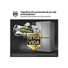 Frigorífico americano LG GSLC41PYPE, 638 litros, com doseador No Frost, sem ligação de água, em aço inoxidável.