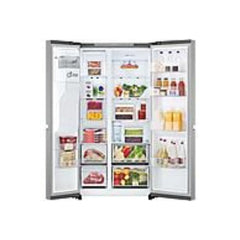 Frigorífico americano LG GSLC41PYPE, 638 litros, com doseador No Frost, sem ligação de água, em aço inoxidável.