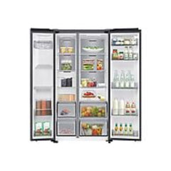 Frigorífico americano Samsung Bespoke AI RS70F64KETEF de 640 litros, sistema No Frost, classe E, em aço inoxidável.
