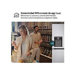 Frigorífico Americano LG GSLV71PZTD Total No Frost 635L Classe D Dispensador SEM LIGAÇÃO À REDE DE ÁGUA Inox