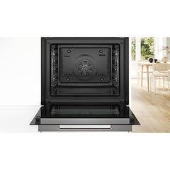 Forno Bosch HBG7741B1, 71 L, Integrável, Pirolítico, Multifunções, Air Fry, Preto