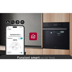 Forno a vapor LG WSED7665B, 76 L, Multifunções, Pirolítico + Vapor, Aço Preto Mate