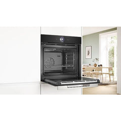 Forno a vapor Bosch HSG7361B1, 71 L, Multifunções, Steam Plus, Hidrolítico, Visor TFT, Preto