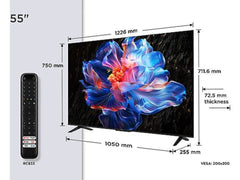 TV TCL 55P6K Preto 55 Polegadas 4K UHD | Google TV Processador AiPQ Dolby Atmos