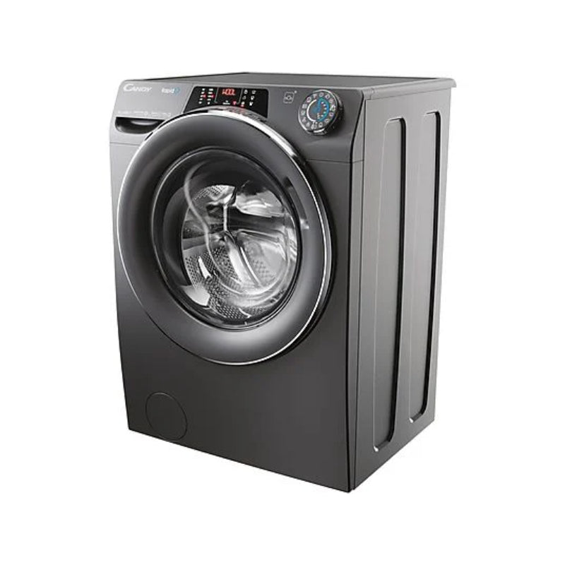 Máquina de Lavar Roupa Candy RapidÓ RO1484DWMCRT/1-S Carga Frontal 8kg 1400rpm Classe A Motor Inverter Antracite