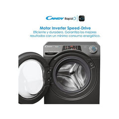 Máquina de Lavar Roupa Candy RapidÓ RO1484DWMCRT/1-S Carga Frontal 8kg 1400rpm Classe A Motor Inverter Antracite