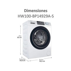 Máquina de Lavar Roupa Haier HW100-BP14929A-S I-Pro Series 1 10kg 1400rpm Classe A Motor Inverter Preto