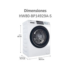 Máquina de lavar Haier HW80-BP14929A-S I-Pro Series 1 8kg 1400rpm Classe A Motor Inverter Fundo 48cm Branco