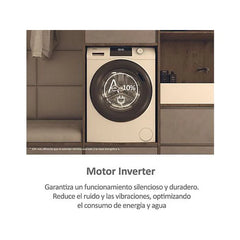 Máquina de lavar Haier HW80-BP14929A-S I-Pro Series 1 8kg 1400rpm Classe A Motor Inverter Fundo 48cm Branco