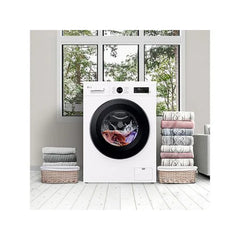 Máquina de Lavar Roupa LG F4X1009NWK Carga Frontal 9kg 1400rpm Classe A AI Direct Drive™ Steam™ Branco Marfim