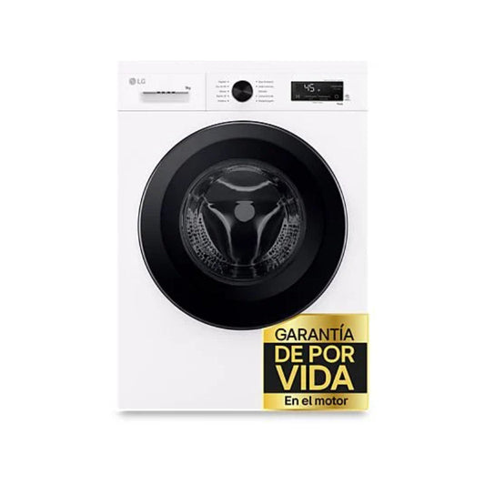 Máquina de Lavar Roupa LG F4X1009NWK Carga Frontal 9kg 1400rpm Classe A AI Direct Drive™ Steam™ Branco Marfim