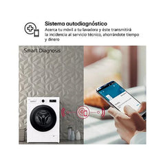 Máquina de Lavar Roupa LG F4X1009NWK Carga Frontal 9kg 1400rpm Classe A AI Direct Drive™ Steam™ Branco Marfim