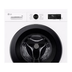 Máquina de Lavar Roupa LG F4X1009NWK Carga Frontal 9kg 1400rpm Classe A AI Direct Drive™ Steam™ Branco Marfim