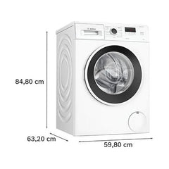 Máquina de Lavar Roupa Bosch WUU28T63ES Carga Frontal 8kg 1400rpm Classe A Motor EcoSilence Branco