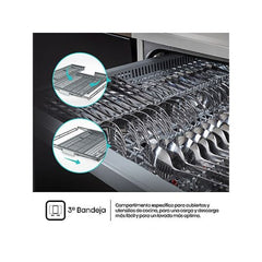 Máquina de Lavar Loiça Hisense HS623D10X Livre Instalação 14 Serviços Classe D Motor Inverter Inox