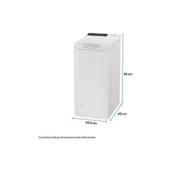 Máquina de Lavar Roupa Candy TCA286TM5-S ProWash 500 Carga Superior 8kg 1200rpm Classe B Motor Inverter Wi-Fi