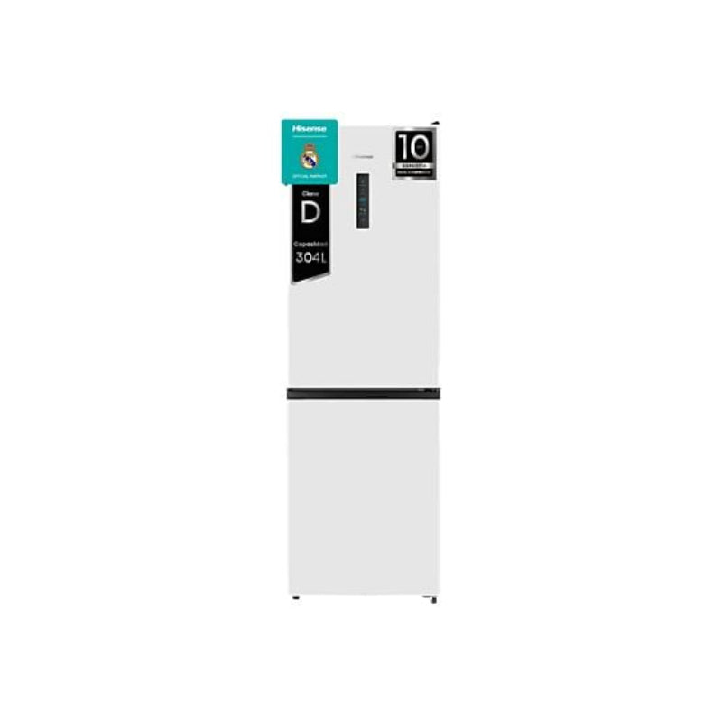 Frigorífico Combinado Hisense RB390N4DWD 304L Total No Frost Dual-Tech Classe D Profundidade 59cm Branco