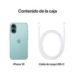 Apple iPhone 16 Azul-petróleo 128 GB Smartphone 6.1 polegadas Chip A18 Bionic 5G
