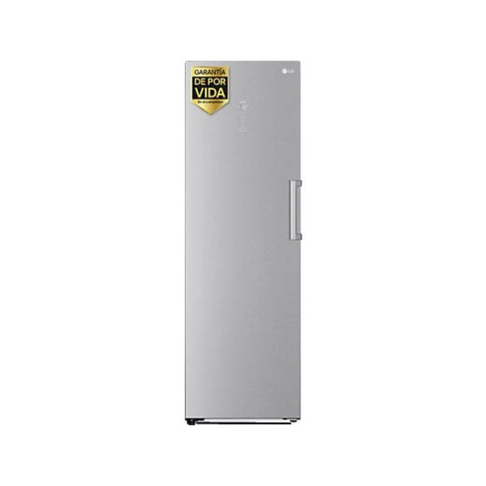 Arca congeladora vertical LG GFM61MBCSF, 324 litros, 186 cm, Total No Frost, aço inoxidável anti-impressão digital.