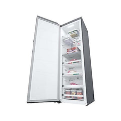 Arca congeladora vertical LG GFM61MBCSF, 324 litros, 186 cm, Total No Frost, aço inoxidável anti-impressão digital.