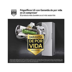 Arca congeladora vertical LG GFM61MBCSF, 324 litros, 186 cm, Total No Frost, aço inoxidável anti-impressão digital.
