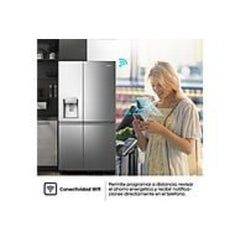 Frigorífico Hisense RS818N4TIE1 estilo americano Total No Frost, 636L, com doseador, SEM LIGAÇÃO À ÁGUA, aço inoxidável
