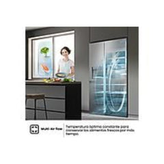 Frigorífico Hisense RS818N4TIE1 estilo americano Total No Frost, 636L, com doseador, SEM LIGAÇÃO À ÁGUA, aço inoxidável
