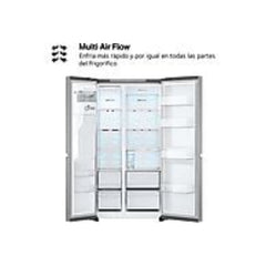 Frigorífico americano LG GSLC41PYPE, 638 litros, com doseador No Frost, sem ligação de água, em aço inoxidável.