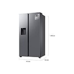 Frigorífico americano Samsung Bespoke AI RS70F64KETEF de 640 litros, sistema No Frost, classe E, em aço inoxidável.