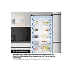 Frigorífico americano Samsung Bespoke AI RS70F64KETEF de 640 litros, sistema No Frost, classe E, em aço inoxidável.