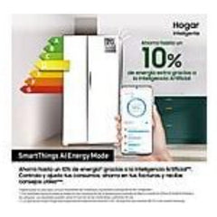 Frigorífico americano Samsung Bespoke AI RS70F64KETEF de 640 litros, sistema No Frost, classe E, em aço inoxidável.