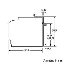Forno Bosch HBG7741B1, 71 L, Integrável, Pirolítico, Multifunções, Air Fry, Preto