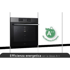 Forno a vapor LG WSED7665B, 76 L, Multifunções, Pirolítico + Vapor, Aço Preto Mate