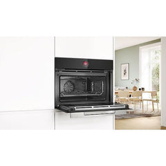 Forno compacto Bosch CBG7741B1, 47 L, multifunções, pirolítico, preto/aço inoxidável