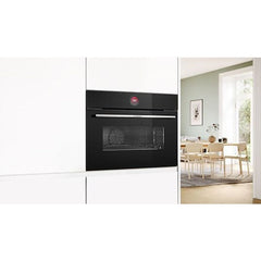Forno compacto Bosch CBG7741B1, 47 L, multifunções, pirolítico, preto/aço inoxidável
