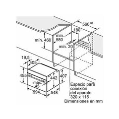 Forno compacto Bosch CMG7761B1, Integrável, 45 L, Ar quente 4D, Pirolítico e limpeza por água, Home Connect, Preto