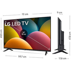 TV LG 32LR60006LA Preto 32 Polegadas LED Full HD | webOS Smart TV α5 AI Gen6