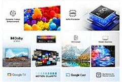 TV TCL 55P6K Preto 55 Polegadas 4K UHD | Google TV Processador AiPQ Dolby Atmos