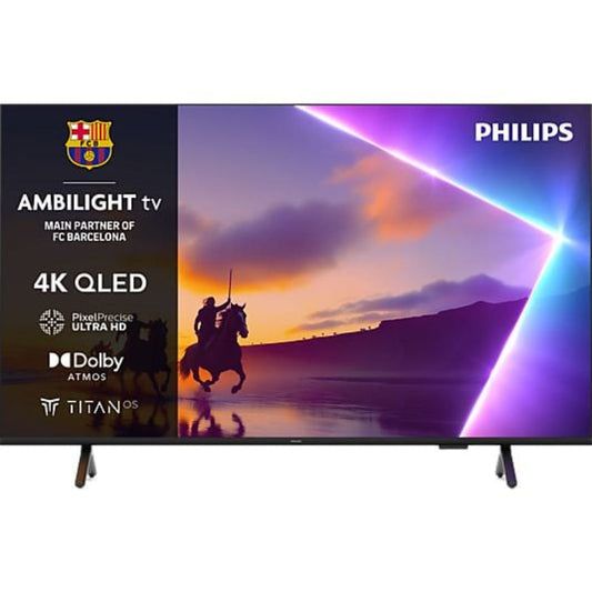 Philips Ambilight 43PUS8510/12 QLED Preto Fosco TV 4K UHD de 43 polegadas | Sistema Operativo Titan com Dolby Atmos