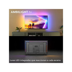 Philips Ambilight 43PUS8510/12 QLED Preto Fosco TV 4K UHD de 43 polegadas | Sistema Operativo Titan com Dolby Atmos