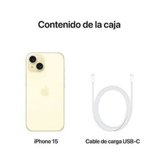 Apple iPhone 15 Amarelo 128 GB Smartphone 6,1 Polegadas Chip A16 Bionic 5G