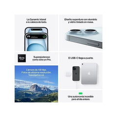 Apple iPhone 15 Amarelo 128 GB Smartphone 6,1 Polegadas Chip A16 Bionic 5G